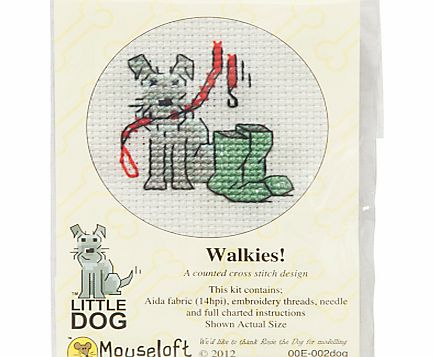 Mouseloft Walkies! Dog Cross Stitch Kit