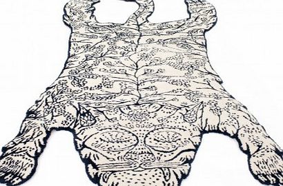 Moustache Tiger carpet Blue `One size