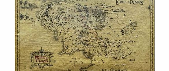 MoviePostersDirect Lord Of The Rings (Parchment Map) Parchment Map