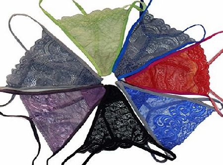 Moxeay Pack of 10 Womens Sexy G-String Underwear Floral Lace Lingerie T- Back Thongs Assorted Colors