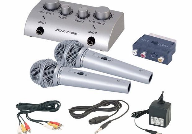 Mr Entertainer Home Karaoke System Kit G105G including 2 Microphones, Microphone Mixer, leads amp; Karaoke DVD Discs (B Grade)