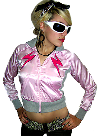 Clothing Pink Satin Bomber Jacket