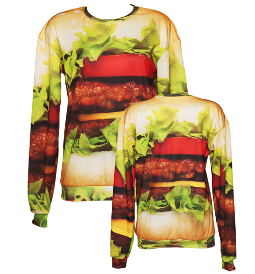 Unisex Tasty Burger Jumper from Mr Gugu and Miss