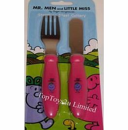 Mr Men And Little Miss Stainless Steel Cutlery Pink