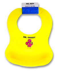 Mr Greedy Catch-It-All Wipe Clean Bib (Yellow)