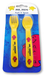 Mr Men Mr Greedy Fork & Spoon Set