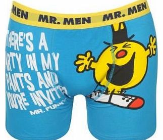 Mr Men Single Boxer Shorts Mens Mr Funny Medium