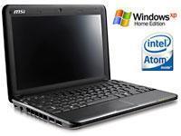 MSI Wind U100 10.2 Mini Laptop - Windows XP Home - Black