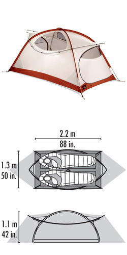 MSR ELBOW ROOM 2P TENT - GREEN