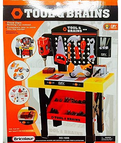 MTS Childrens Work Bench Play Tool Shop DIY Builder Construction Toy Drill Kit Set