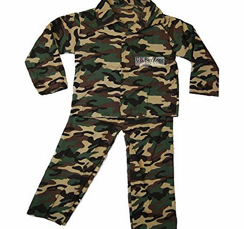 MTS Girls Boys Dress Up Costume Childrens Kids Party Outfit Fancy Dress - Army Camo Soldier Outfit (3-5 years, Army Como Soldier)