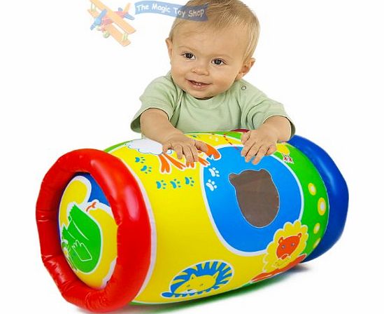 Inflatable Baby Roller Music Rattle Sound Crwaling Pushing Activity Toy