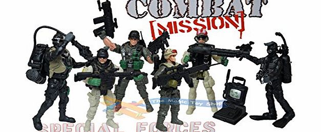 MTS Military Combat Mission Special Forces Army Toy Soldiers Action Figures Playset