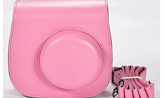 Fujifilm Instax Mini 8 Case PU Leather Carrying Bag for Fuji Film Camera (Pink)