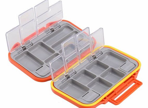 Mudder Portable Waterproof 12-compartment Fishing Tackle Box Orange
