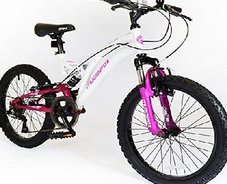 Muddyfox 20`` Eclipse Girls KIDS BIKE - Childrens MFX Bicycle in PINK amp; WHITE Ages: 8 - 11