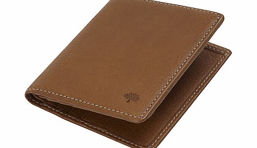Mini Tri-Fold Leather Wallet, Oak