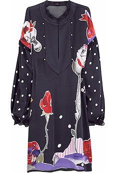 Printed silk dress