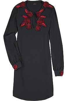 Mulberry Rosette embellished tunic dress