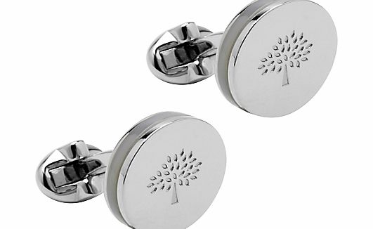 Mulberry Semi Precious Round Cufflinks, Mother