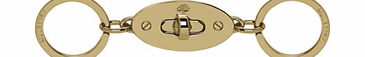 Mulberry Valet Keyring, Soft Gold