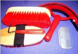 Adults 5 Piece Horse Or Pony Grooming Kit - Red