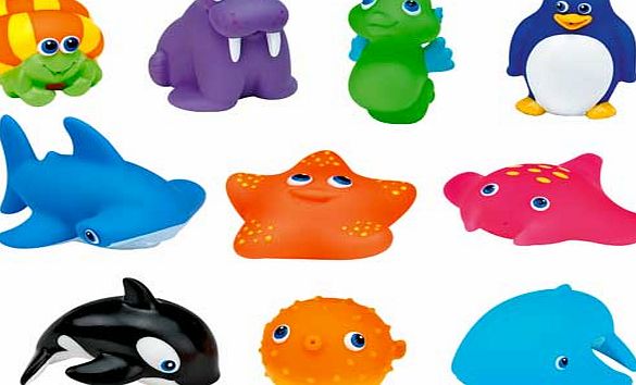 Munchkin 10 Squirtin Sea Buddies Bath Toys