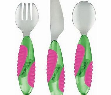 Munchkin Mighty Grip Utensil Set (Colors May Vary)