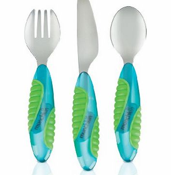 Munchkin  011566 Cutlery Set with Mighty Grip Blue