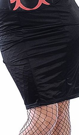 Museya Elegant Skirt Dress with Ribbon Lace-up Black L