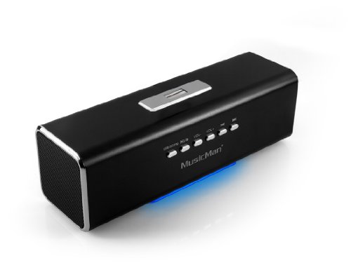 MusicMan MA loud speaker (MP3-Player, Soundstation & Radio, USB, Line-In) black