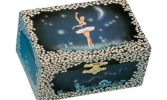Musicboxworld Blue Jewellery Box Ballerina Playing ``Ballerina``