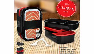 Mustard Black and red sushi storage box