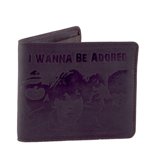 Mustard Wanna Be Adored Stone Roses Leather Wallet from