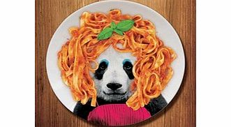 Mustard Wild Dining panda ceramic plate