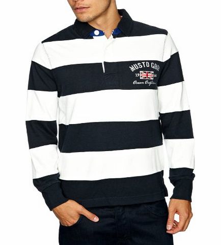 Musto Goss Cut amp; Sew Rugby Mens Sweatshirt Navy X-Large