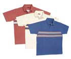 Ocean Washed Chest Stripe Polo Shirt