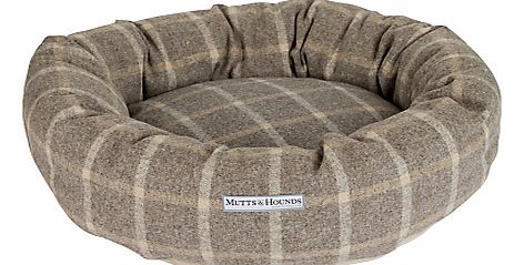 Slate Tweed Donut Dog Bed
