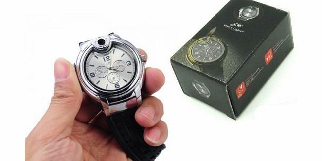 Iplax unique Mens Sporty wristwatch with inbuilt lighter - GIFT FOR HIM