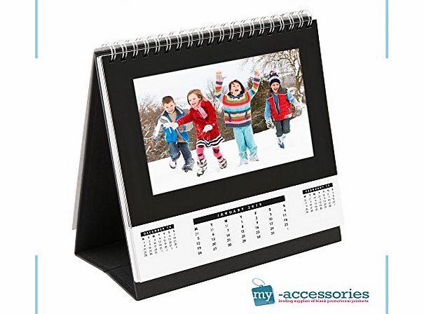 My-Accessories Buy 1 get 1 Free 2015 Desktop Photo Calendar, Create Your Own ! Holds 12 Photos 6 x 4 Size