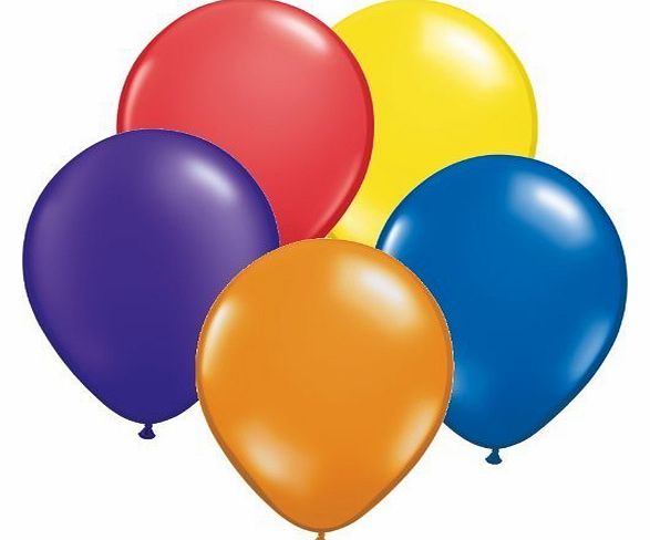 Pack of 300 Assorted Colours Latex Party Balloons (60x Yellow, 60x Blue, 60x ...