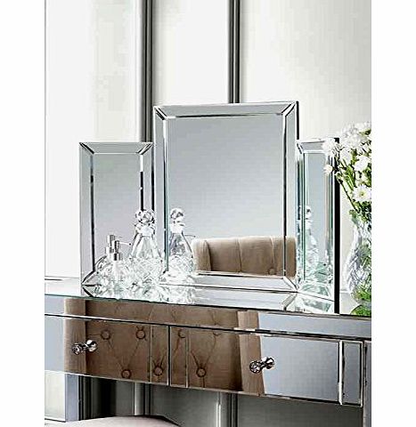 My-Furniture Mirrored Bedroom furniture-Triple Folding dressing table mirror - COLLETA