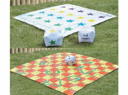 My Garden Games 2 In 1 Giant Snakes and Ladders / Tangled Twister Outdoor Garden Game