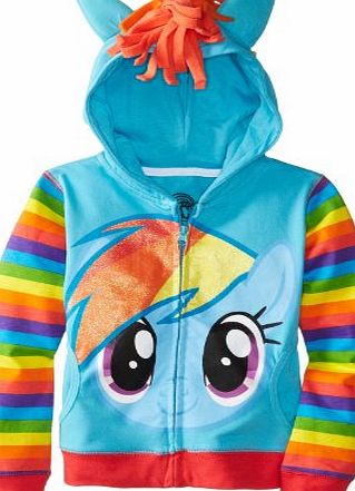 My Little Pony Rainbow Dash Blue Girls Costume Hoodie Sweatshirt (Girls 10/12)