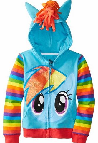 My Little Pony Rainbow Dash Blue Girls Costume Hoodie Sweatshirt (Girls 7/8)