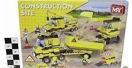 my  CONSTRUCTION SITE BUILDING BRICKS SET. 395 PIECES