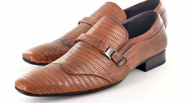My Perfect Pair Mens Brown Designer Inspired Slip On Formal / Casual Shoes ( Size 10)