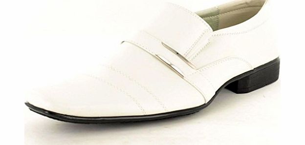 My Perfect Pair New Mens White Designer Inspired Slip On Formal/Casual Shoes (Size 7)