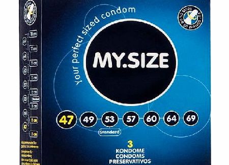 My Size Condoms 47mm x3 Slim Trim Small Condoms (German Engineering at its best)