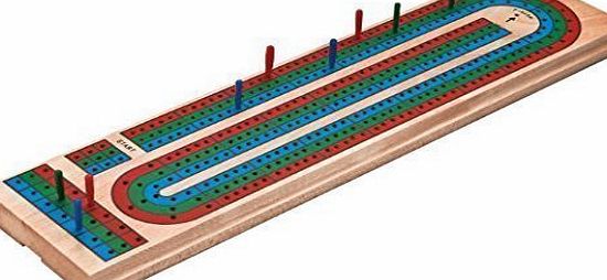 MY Traditional Games Cribbage ~ Folding Wooden Cribbage Board
